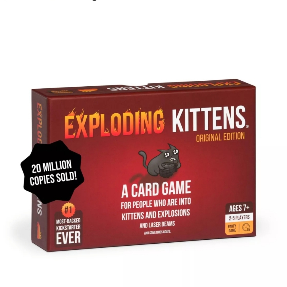 Exploding Kittens Original Edition Card Game - Red